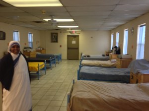 Sr. Marine in the women's shelter.