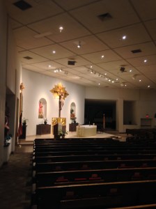 The Interior of St. Daniel's Church.