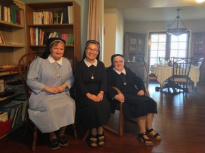 From left to right: Sr. Mary Eileen, Sr. Mary Beata and Sr. Margery.