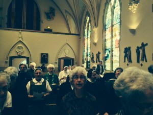 NCVR facing Sisters at Mass