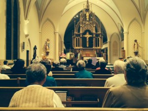 Participants at Mass in the Chapel of the Convent.