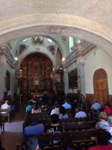 Inside there was a memorial service for the dead.