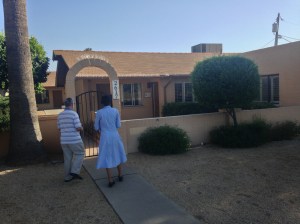 On the way to enter the Priory.