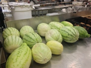 Vegetables for their urban farm.