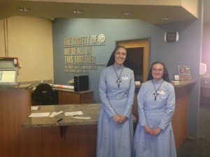 Sister Maria Crucis and I went to volunteer on the Feast of the Holy Cross, September 14.