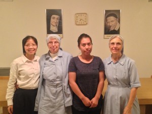 Sr. Marie, Sr. Loretta, Cynthia and Sr. Cabrini