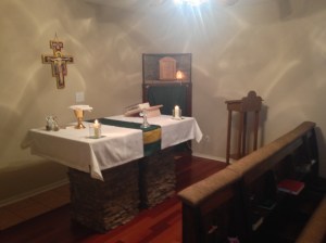 All is ready for the Holy Sacrifice of the Mass.