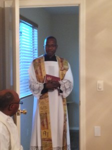 Fr. Robert Aliunzi, A.J. prepares to be the main celebrant of the Mass.