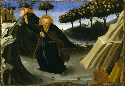 Fra_Angelico_-_Saint_Anthony_Abbot_Shunning_the_Mass_of_Gold_-_Google_Art_Project