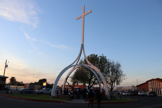 Cross in front of the Cathedral