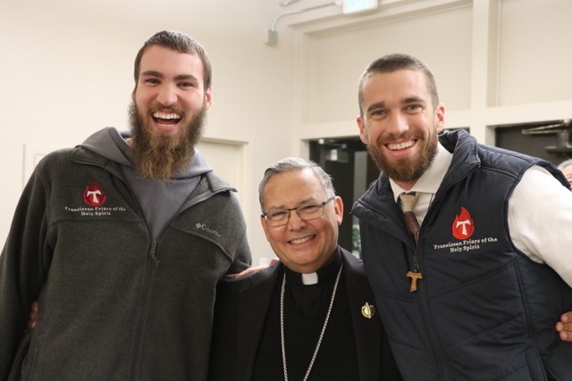 FHS brothers and Bishop Nevares