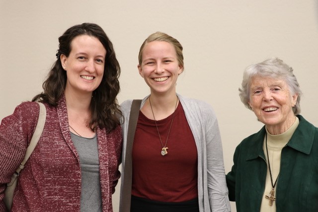 Samantha D, Mary and Sr. Meg